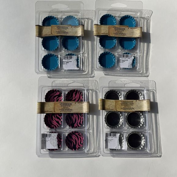 Decorative Bottle Caps for Crafting Jewelry - 24 Caps Total - Picture 2 of 8